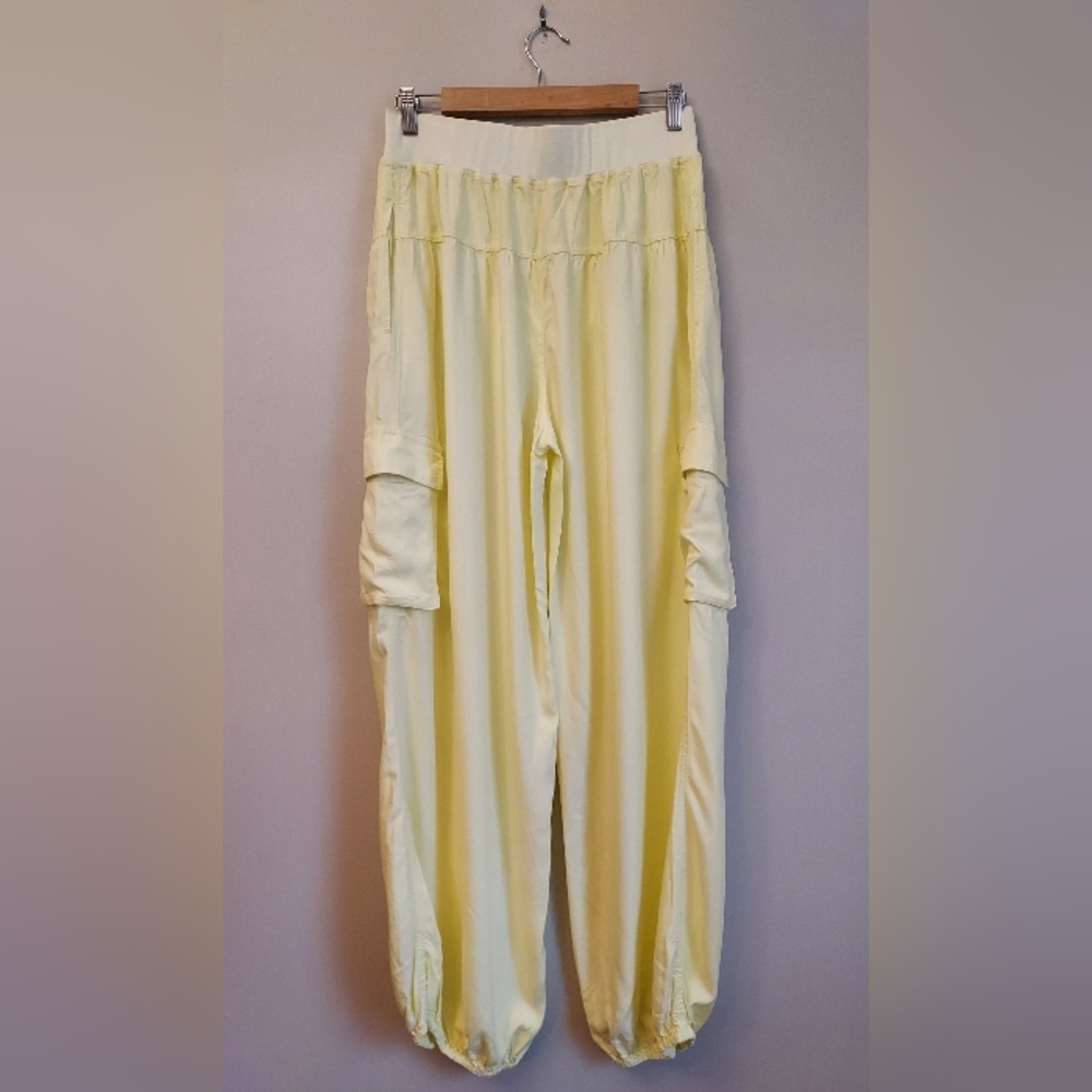 Free People Final Stretch Cargo Jogger Pant Ginger Yellow Small Oversized Baggy - Picture 7 of 13